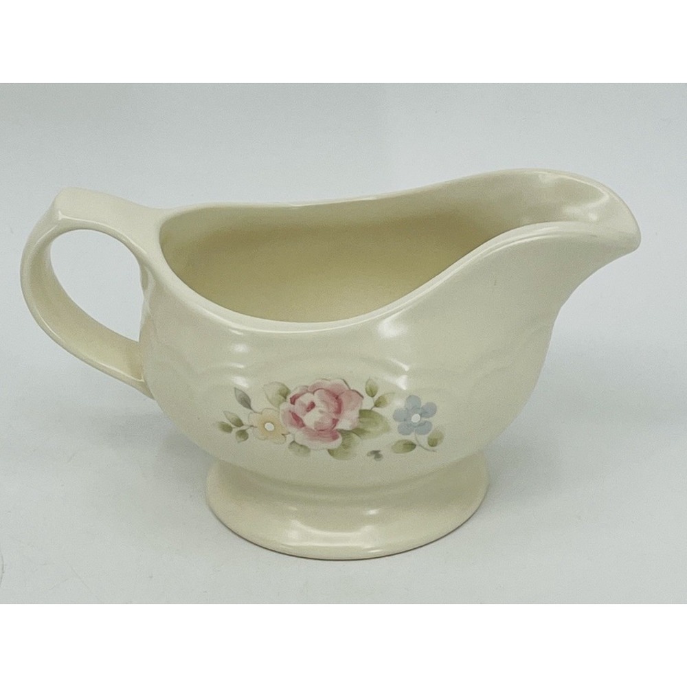 Vintage Pfaltzgraff Tea Rose Gravy Boat Pitcher Stoneware